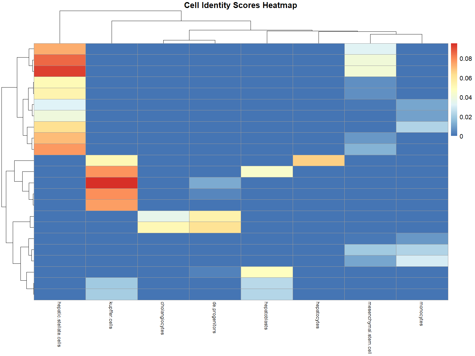 Example Identity Scores Heatmap